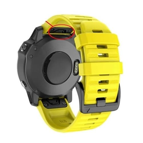 OPKDE Uhrenarmband für Garmin Fenix 6X, 6, 6S Pro, Schnellverschluss, Silikon, für Garmin Fenix 5, 5X, 5S, 26, 22 mm, 26MM Fenix 5X 3 3HR, Achat