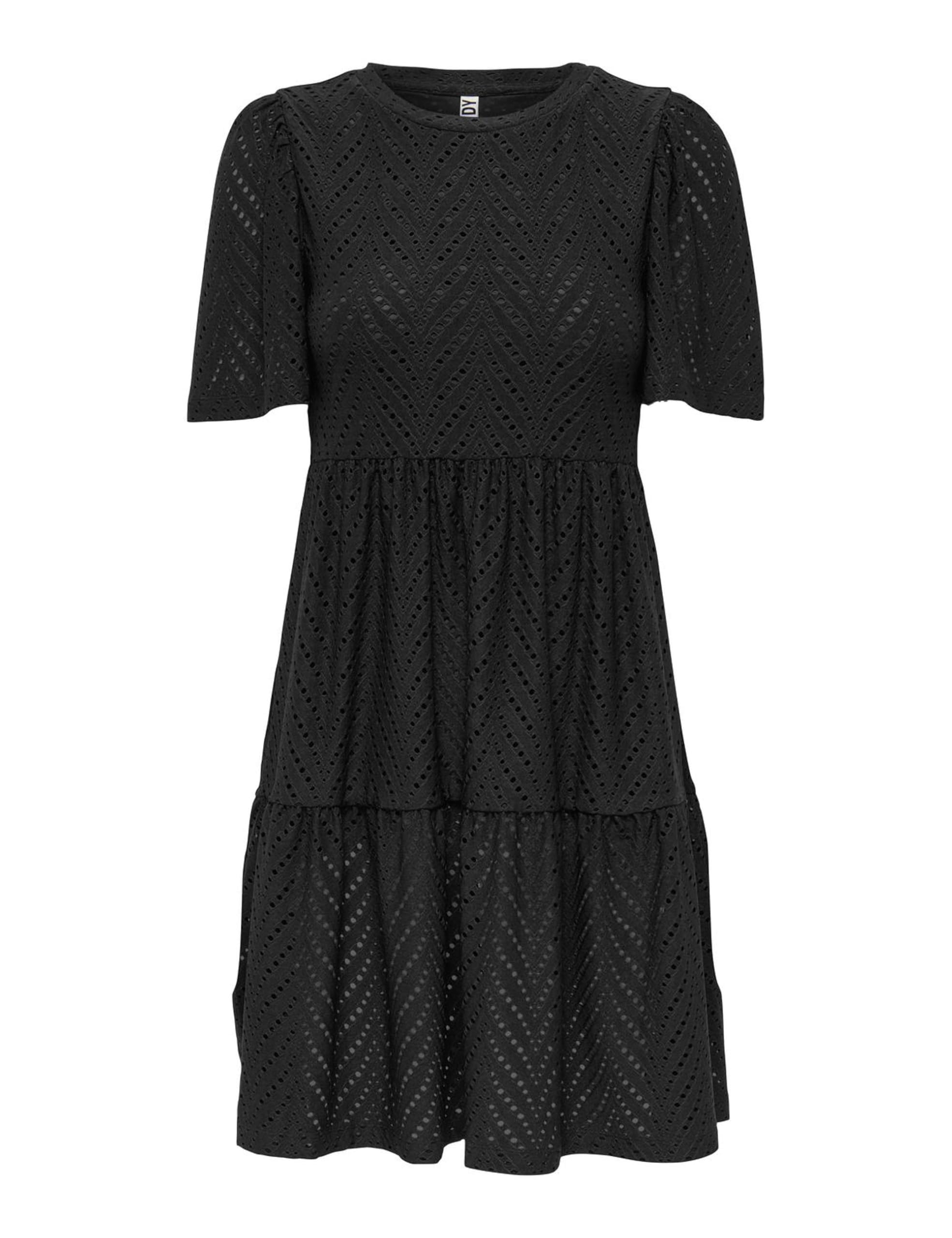 JdY Damen JDYCARLA CATHINKA S/S Dress JRS ATK Kleid, Black, X-Small