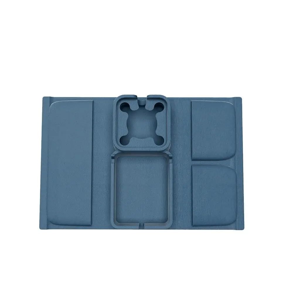 Huangj-0527 Couchtisch Wohnzimmertisch Sofa-Armlehnen-Organizer, Silikon-Getränkehalter, Tablett, Couch, Sessel, hängende Aufbewahrungstasche for TV-Fernbedienung, Handy für Wohnzimmer(Blue)