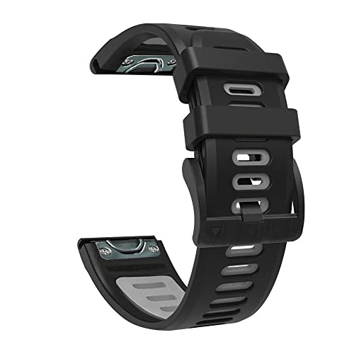 OPKDE QuickFit Uhrenarmband für Garmin Fenix 7X, 7, 6X, 6, 5X, Epix, Instinct 2, Descent MK2i, Schnellverschluss, Silikonarmband, 26 mm, 22 mm, For Approach S60 S62, Achat