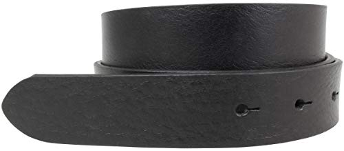 BELTINGER Wechselgürtel aus Vollrindleder ohne Schnalle 3 cm | Druckknopf-Gürtel für Damen Herren 30mm | Leder-Gürtel | Schwarz 80cm