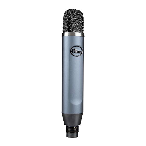 Blue Microphones Ember XLR Condenser Microphone for Recording, Podcasting, Streaming, Custom Cardioid Capsule and Mic Stand Mount - Blue