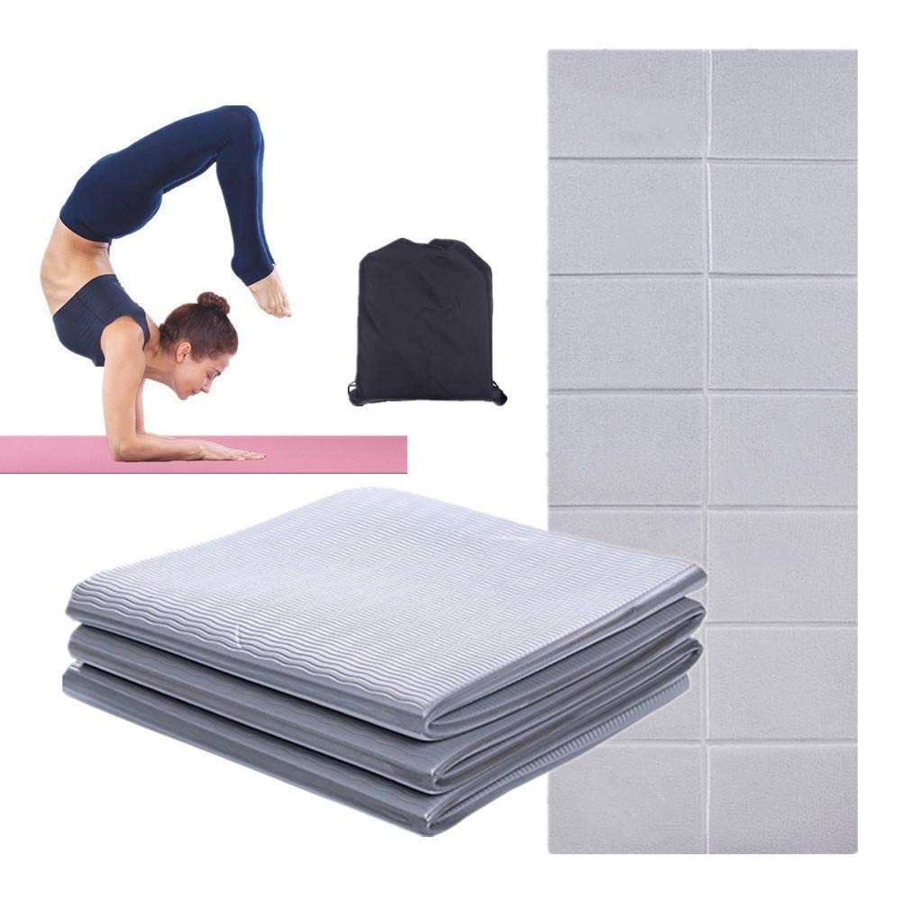 Yoga Mat Yoga Matte Trainingsmatte rutschfest Trainingsmatten für zu Hause Yoga Mat Dick Gym Matt für zu Hause Trainingsmatten gray7c,0.6cm