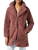 Urban Classics Damen Ladies Oversized Sherpa Coat Mantel, Rosa (Darkrose 01472), Medium (Herstellergröße: M)