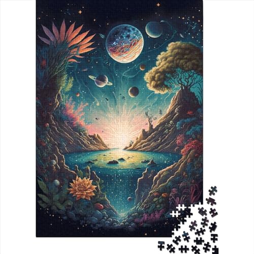 Verrücktes Weltraumlandschafts-Puzzle für Erwachsene, 1000 Teile Puzzle | Puzzles für Erwachsene, Lernspiel, Herausforderungsspielzeug, 75 x 50 cm