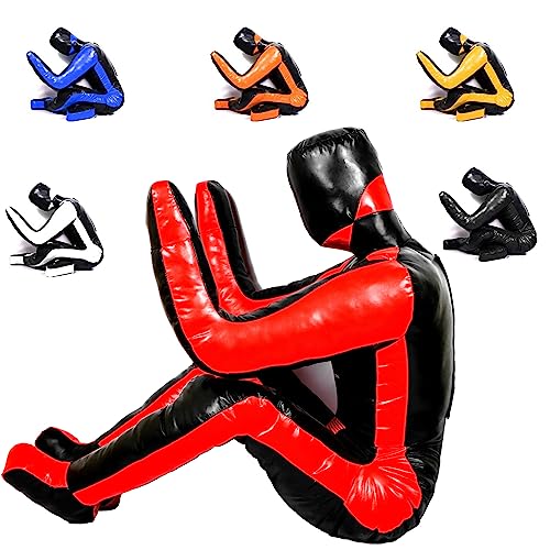 DAAN MMA Grappling Dummy ideal für brasilianische Jiu-Jitsu, Wrestling, MMA und Kampfsport, brasilianische JIU Jitsu Eintragung, Selbstverteidigungs-Training, Vinyl, 180 cm, ungefüllt, Schwarz