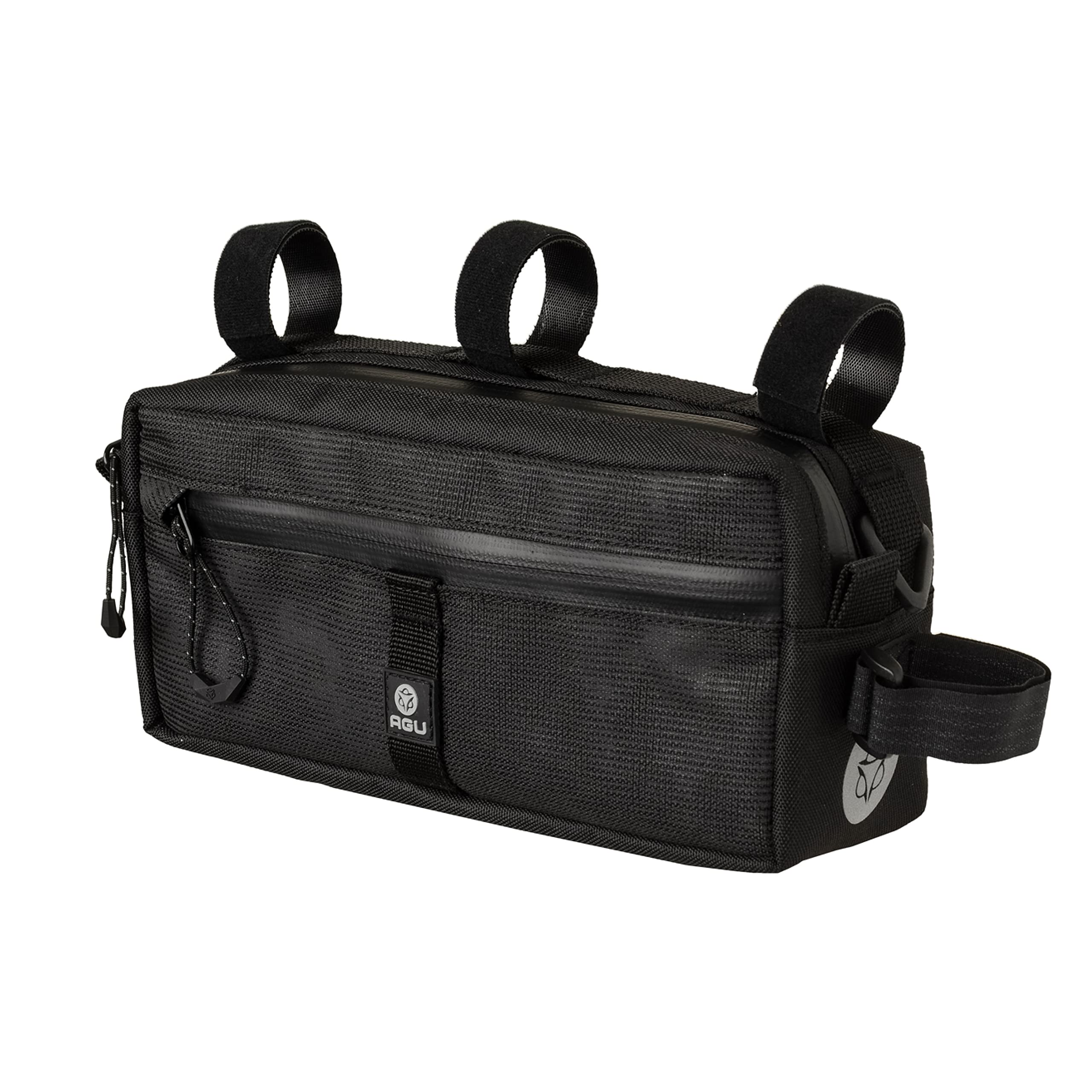 AGU Lenkertasche Bar Bag, 2L Fahrradtasche Lenker Vorne für Bikepacking, Rennradtasche, Wasserabweisend, Reflektierend, Einfache Montage, 100% Recyceltes Polyester - Reflective Mist