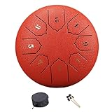 Steel Tongue Drum 8 Note 6 Inch Steel Drum Percussions Instrument With Drumsticks And For Musical Educations