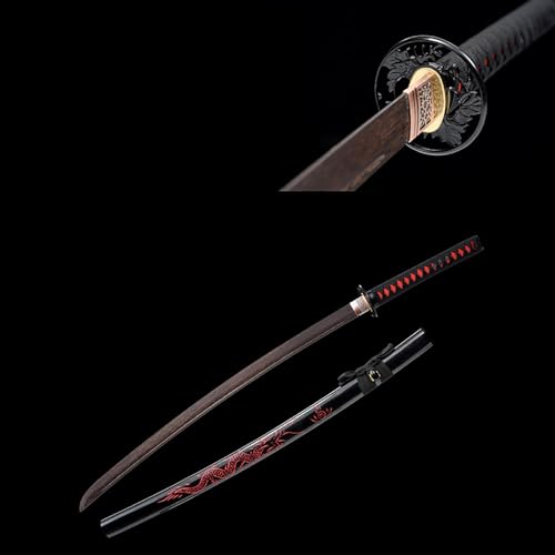 (103 cm)Handgefertigtes Katana,hölzernes Samurai-Schwert Katana-Schwert,japanisches Bokken-Katana-Schwert + Scheide,Anime-Cosplay-Requisiten,Iaido-Requisite,Weihnachtsgeburtstage,Geschenke von Männern