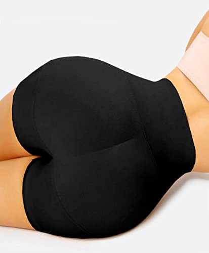 BANLUX Damen Po Push Up Unterhose - Fake Ass Booty Hip Enhancer Sexy Butt Lifter Atmungsaktives Gepolstertes Steuerhöschen Damen Body Shaper Taillentrainer Shapewear,Schwarz,XL