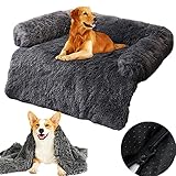 Sofaschutz Hund, Hundebett L XL XXL Hundebett Abwaschbar Hundedecke Couch Flauschig Weich Kuschelig Hundebetten Couchkissen, Hundebett für Grosse Mittelgroße Kleine Hunde/Katzen,115cm