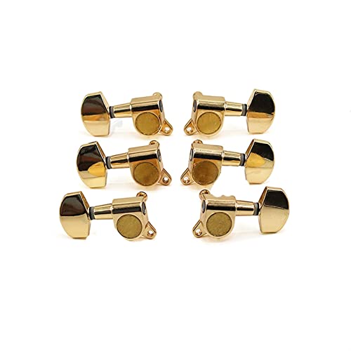 Gitarren Stimmwirbel 1Set Gitarrenstring-Tuning-PEGS-Tuner Maschinenkopf Professioneller Dauerhafter Kopf Für Akustische E-Gitarren-Quadrat (Color : Gold Square head)