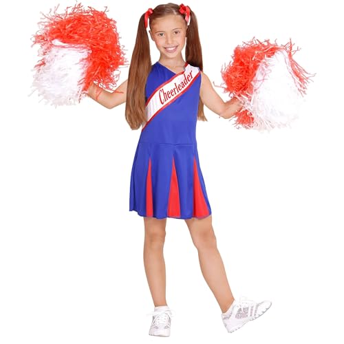 Widmann - Kinderkostüm Cheerleader, Kleid, High School, Schuluniform, Faschingskostüme, Karneval