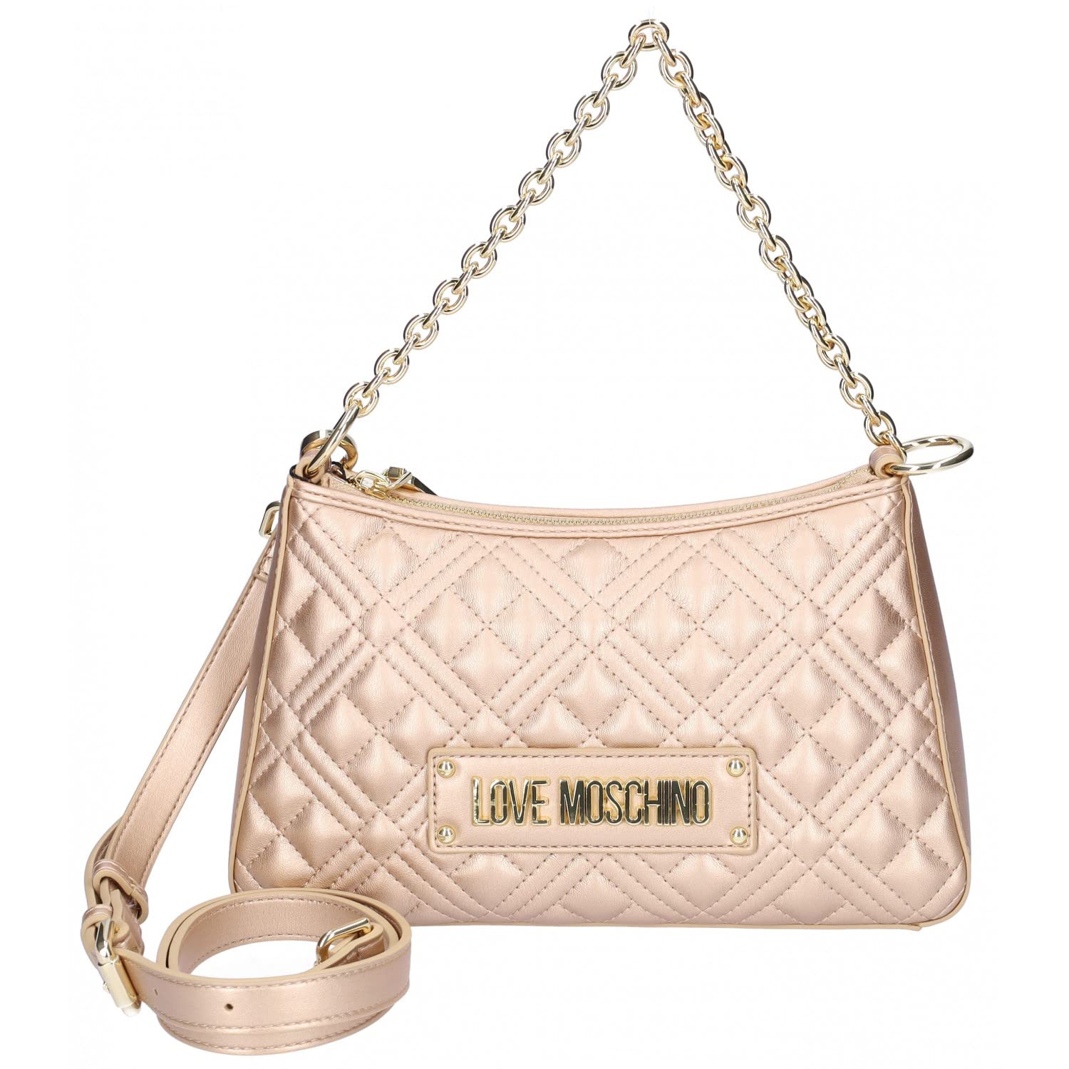 Love Moschino Damen BORSA A SPALLA Umhngetasche, Stahlgrau