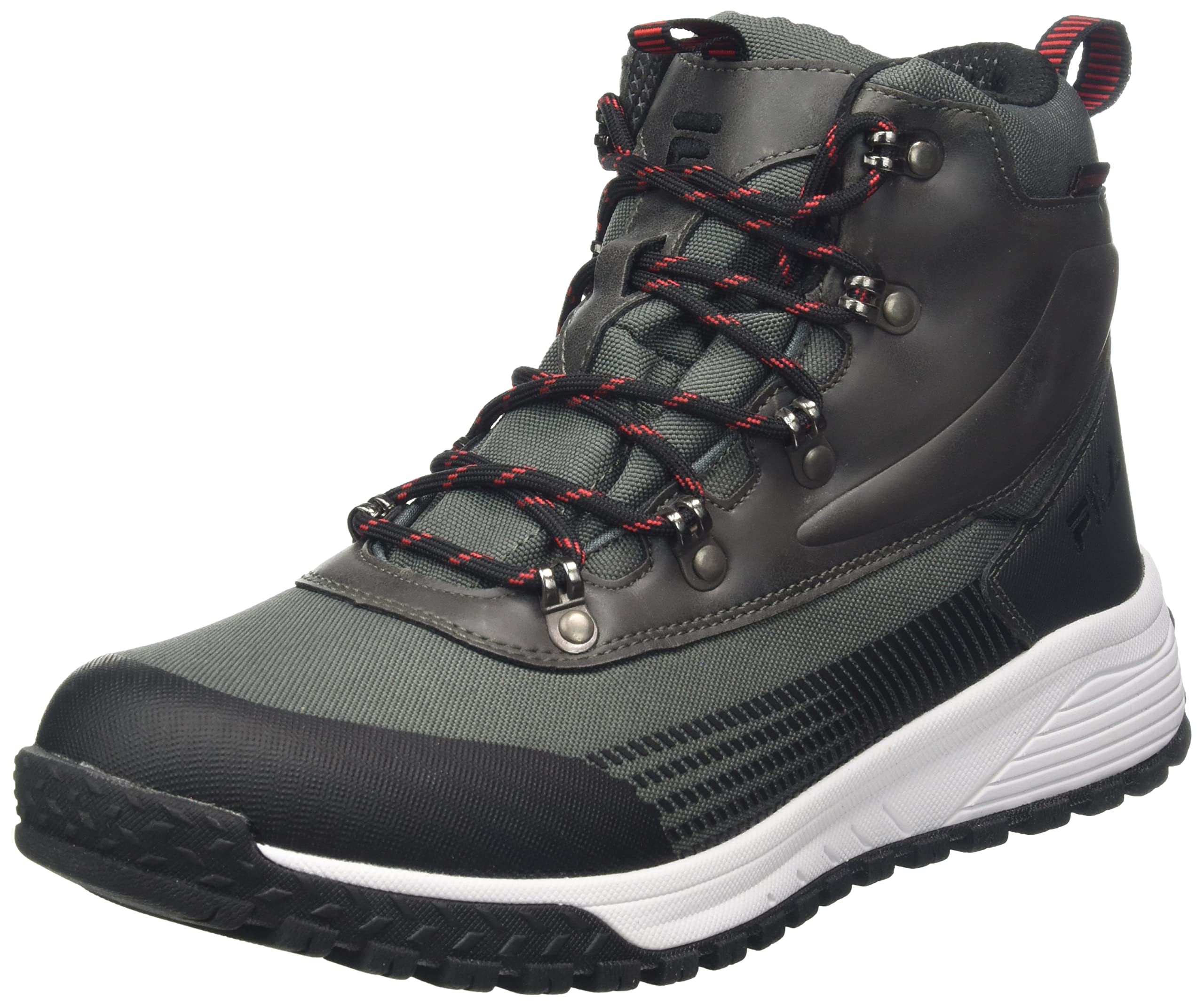 FILA Hikebooster mid men Herren Boot, Grau (Dark Shadow/Fila Red), 44 EU