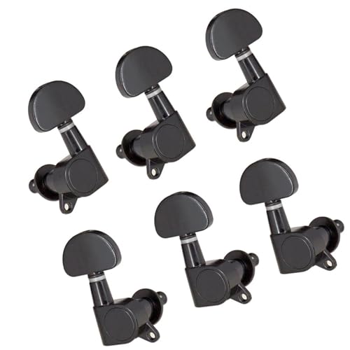 6 Stück (3L3R) geschlossene Stimmschrauben für Gitarre, Stimmkopf, Stimmschlüssel (Color : 4)