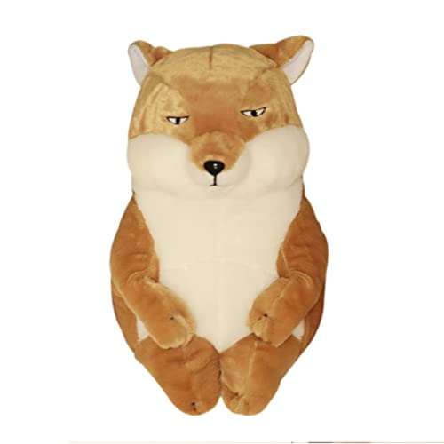 DANAIM 17,7 Zoll Graues Schuhschnabel-Plüschtier, Realistische Tibetische Fuchspuppe, Kuscheltiere, Niedlicher Storch Mit Walkopf, Plüschtier, Geschenk for Kinder, Mädchen, Jungen(Fox,45cm)