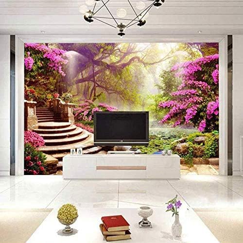 XLMING Wunderland Wald Natur Waldpflanzen 3D Tapeten Home Esszimmer Sofa Schlafzimmer Wohnzimmer TV Hintergrund-430cm×300cm