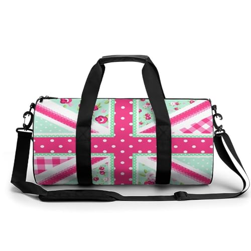 Union Jack Sport Duffel Bag Sporttasche Reisetasche Handgepäck Tasche Schwimmtasche Weekender Bag 45x23x23cm