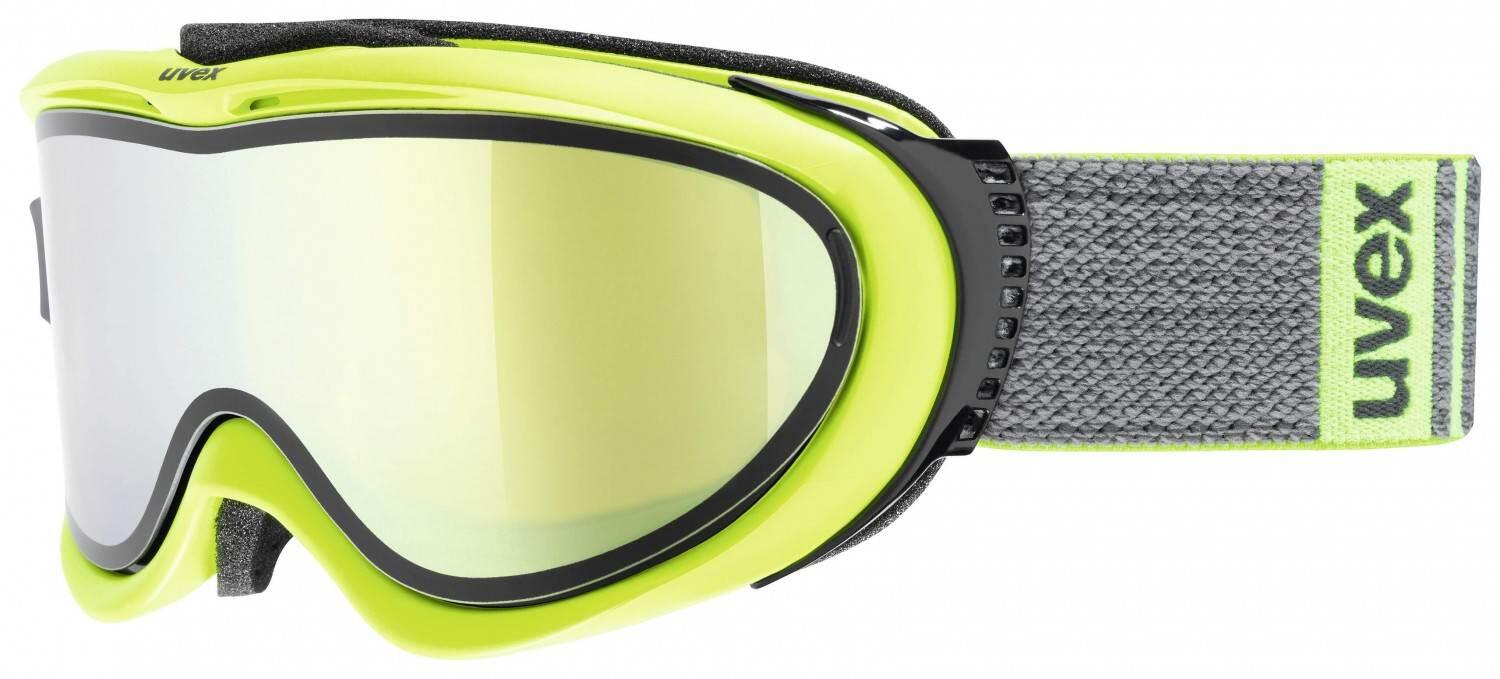 uvex Skibrille Comanche Take Off (7026 lime mat, mirror gold/lasergold lite/clear (S1/S2))