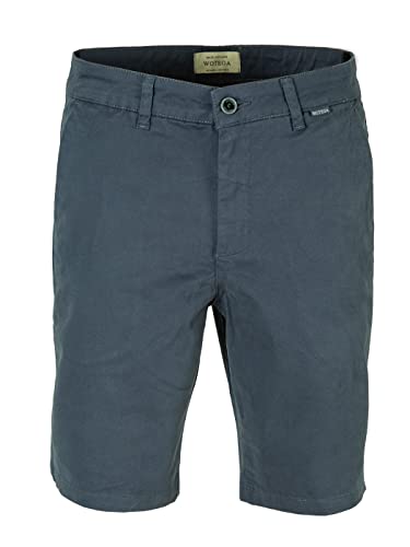 WOTEGA Spring - Bermuda Männershorts Lange Stretch Short Herren - Kurze Chino Elasthan Hose, Blau (Blue Graphite 194015), W40