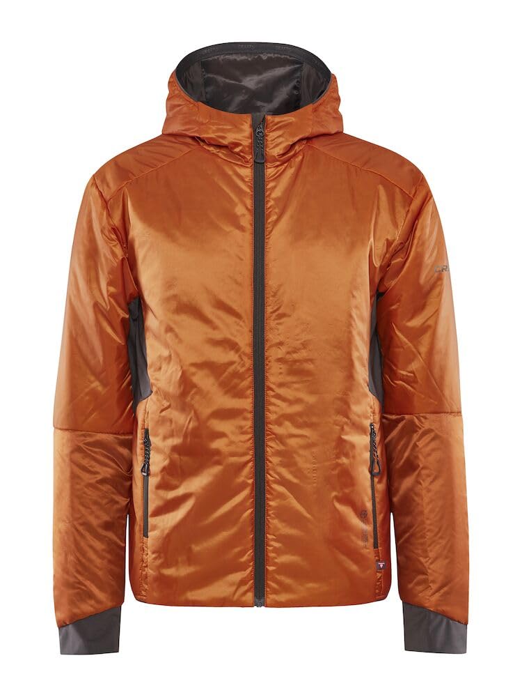 Craft ADV EXPLORE LIGHTWEIGHT | Leichte Jacke Herren XXL | Chestnut | Packbare Outdoorjacke Herren | PrimaLoft-Isolierung | 2 Reißverschlusstaschen | Kapuze | Stretcheinsätze | Wanderjacke Herren