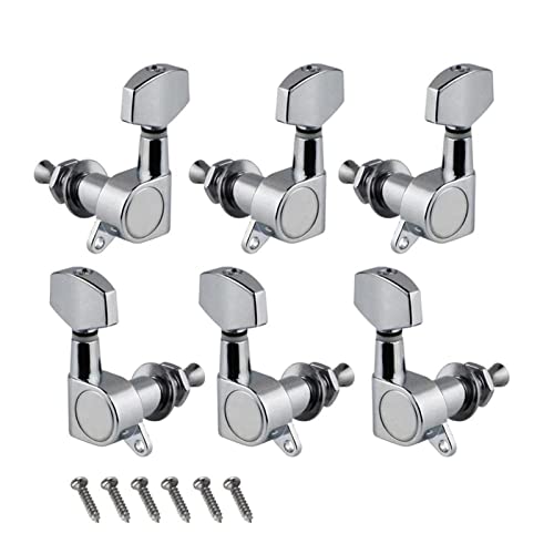 Versiegelte Akustische Gitarren-Tuning-Tasten-Pegs-Maschinenköpfe-Tuner 1L / 1R / 1L1R / 3L3R Für Gitarrenteile Stimmwirbel Mechaniken (Color : 1L1R Chrome)