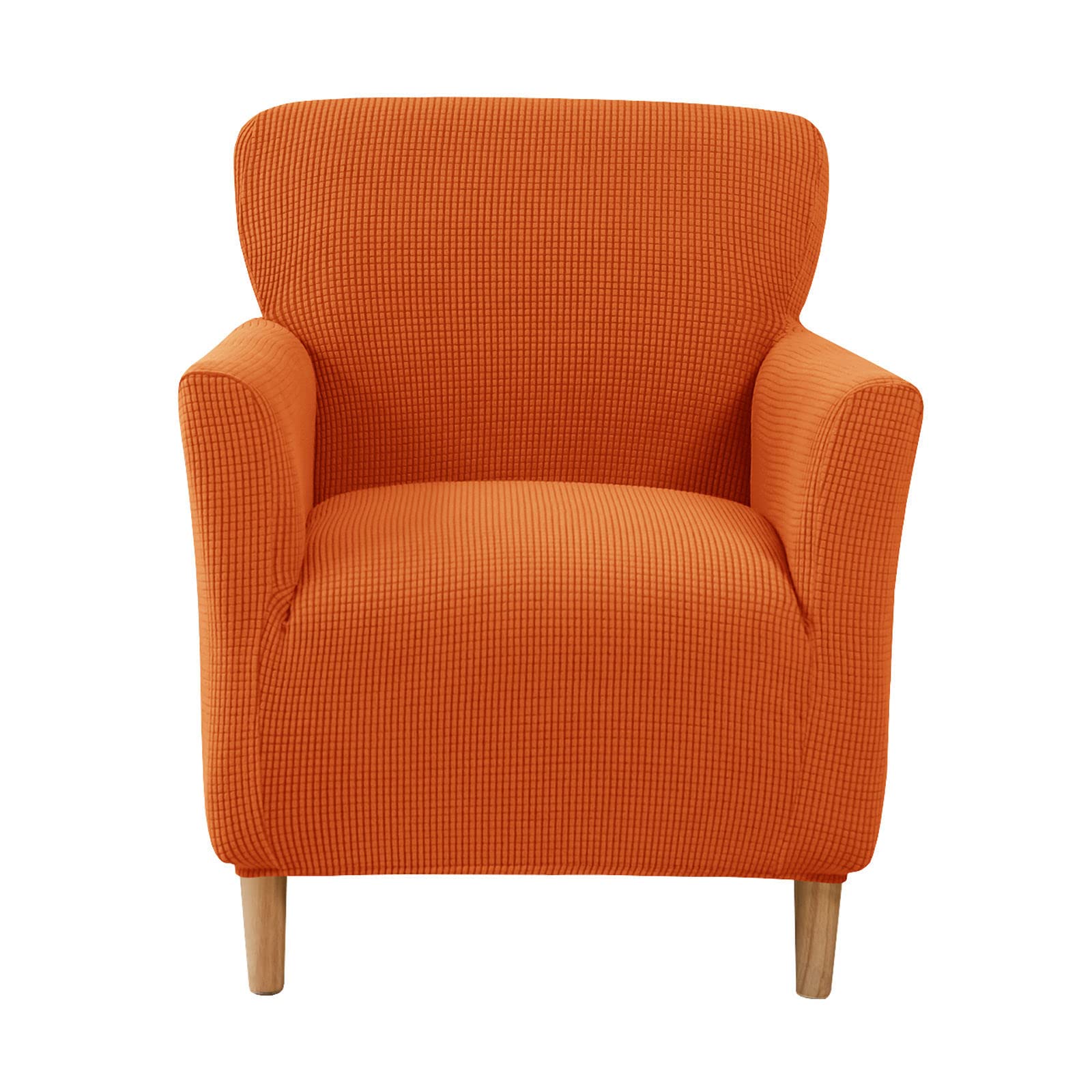 JHLD Kleine Sofabezug, Sesselbezug Jacquard Stretch Sofahusse Couchbezug Maschinenwaschbar Sofa Überwürfe Für Wohnzimmer Schlafzimmer-Orange-1 Stück