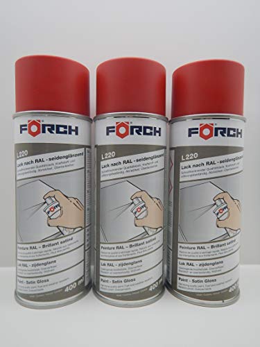 Förch FEUERROT ROT RAL 3000 Lack LACKSPRAY Spray SPRAYDOSE SEIDENGLÄNZEND 400ML (6)