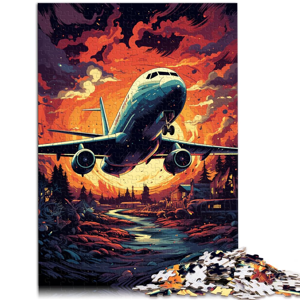 Puzzlespiel Buntes psychedelisches Flugzeugpuzzle 1000 Teile für Erwachsene Holzpuzzle Weihnachtsgeburtstagsgeschenke 1000 Teile (50 x 75 cm)