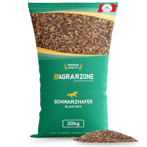 Agrarzone Schwarzhafer 25 kg | Premium Pferdefutter für Sport- & Freizeitpferde | Gereinigt & gentechnikfrei