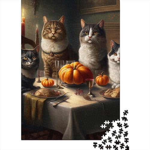 Art Bunte Katzen Lustige Puzzles für Erwachsene 1000 Teile Erwachsene und Jugendliche Puzzlespiel Spielzeug für Erwachsene Familienpuzzle Geschenk (Size : 75x50cm)