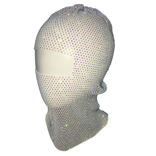 SANRLO Glänzendes Strass-Kopftuch für Damen und Teenager, elastisches Kopftuch, Mütze, glitzernde Headwraps für Nachtclub, Halloween, Weihnachten, Party