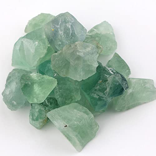 LIJUCAI 100 g Bulk Lots roher rauer Kristallquarz natürlicher Stein Amethyst Citrin Fluorit Mineralexemplar Gartendekoration, Fluorit