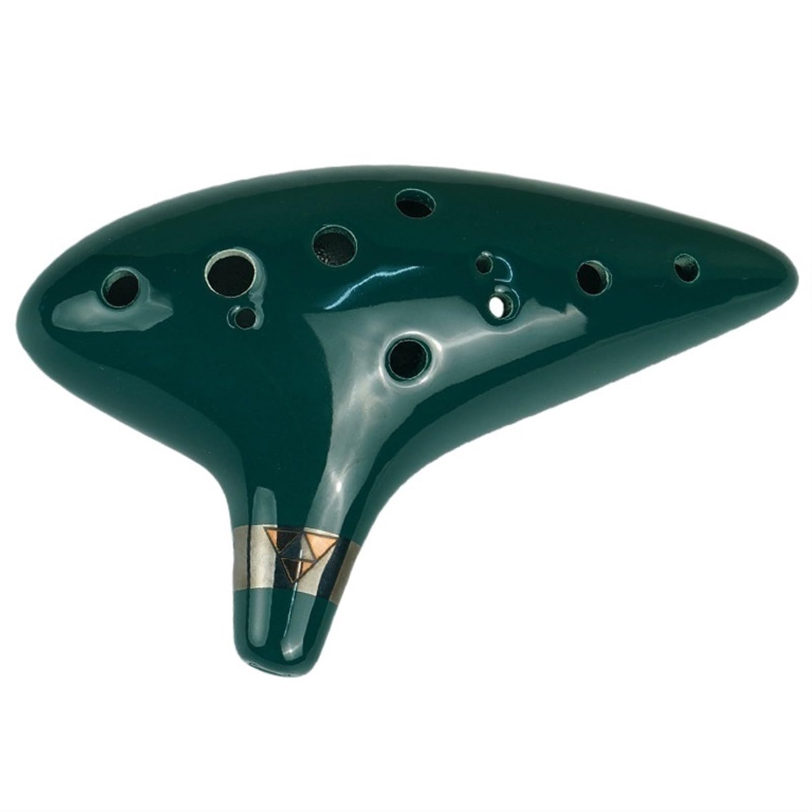 Okarina 12-Loch-Alto-C-Tune-Okarina Musikinstrument Keramik-Okarina Alto-C-Tune(Green)