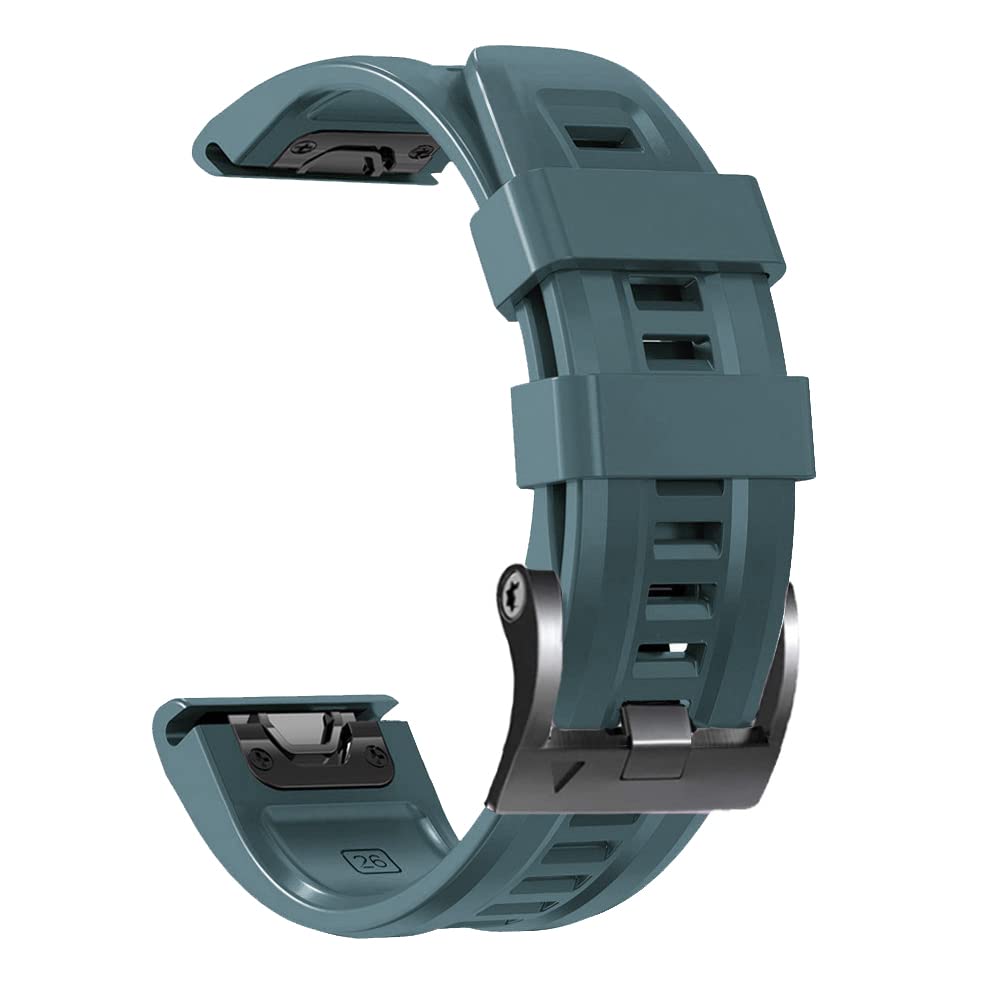 NEYENS 26 22 mm offizielles Silikonband mit Schraubschnalle für Garmin Fenix 6, 7, 5 Plus, Easyfit-Uhrenarmband für Fenix 6X Pro 7X 5X 3HR Armband, 26mm Fenix 6X 6XPro, Achat