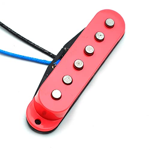 ZENGXUE Alnico 5 Single Coil Staggered Top Fiber Spool Pickup E-Gitarren Pickup Hals/Mitteltöner/Steg Humbucker Tonabnehmer Set (Color : 52mm(Bridge))