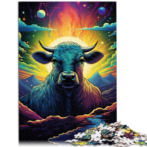 Puzzlespiele Symphony Cow, 1000 extragroße Teile, Holzpuzzle, jedes Teil ist einzigartig – anspruchsvolles, unterhaltsames Familienspiel, 1000 Teile (50 x 75 cm)