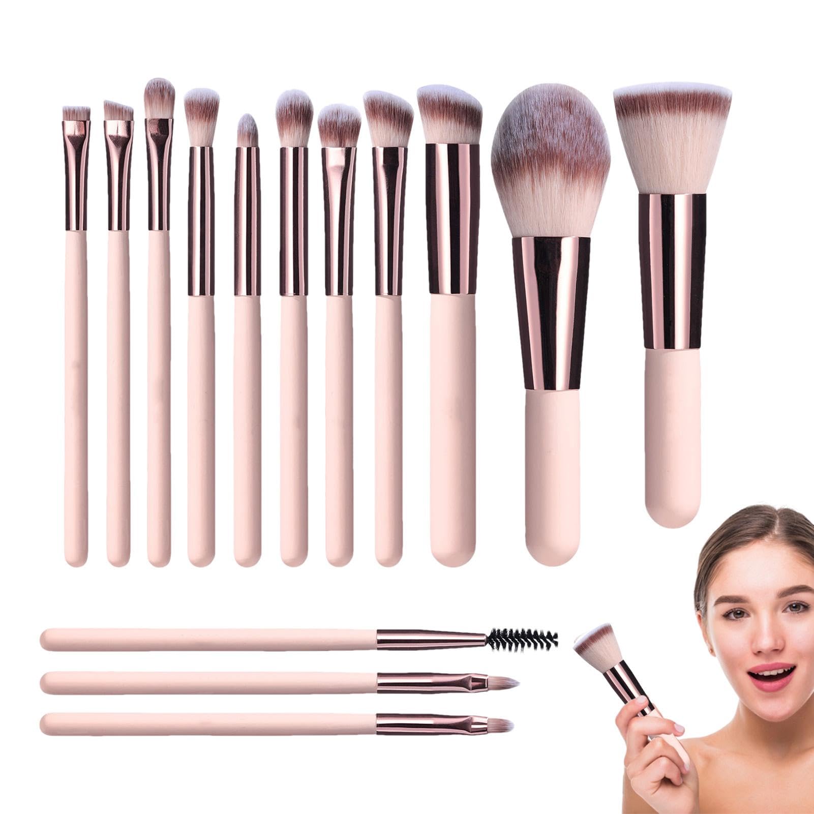 Weppduk Make-up-Pinsel-Set, Pinsel-Set Make-up - 14-teilige kleine tragbare Make-up-Pinsel-Sets für Frauen,Leichtes Make-up-Pinsel-Set, Make-up-Pinsel-Werkzeuge für Ausflüge und Reisen