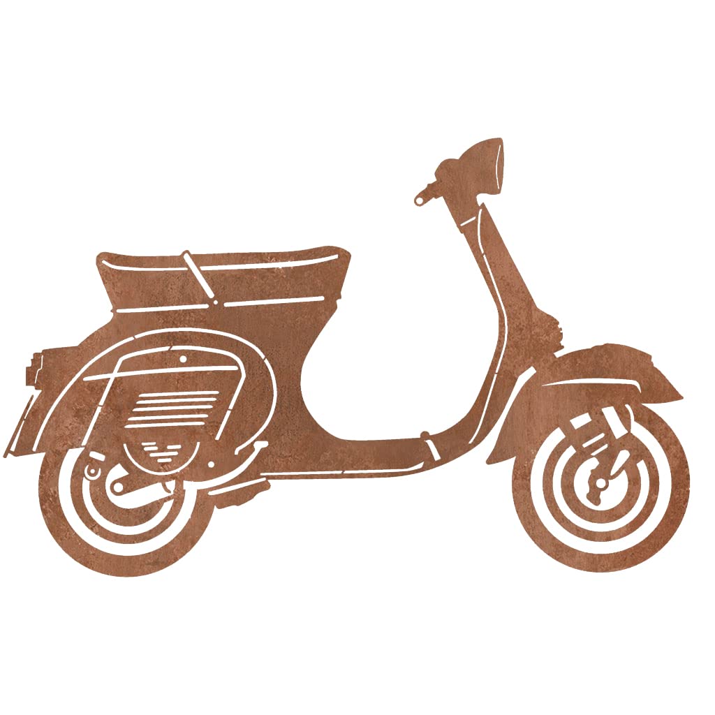 steland metallmanufaktur® Design | Wand-Bild Vespa Scooter | Stahl (Rost)