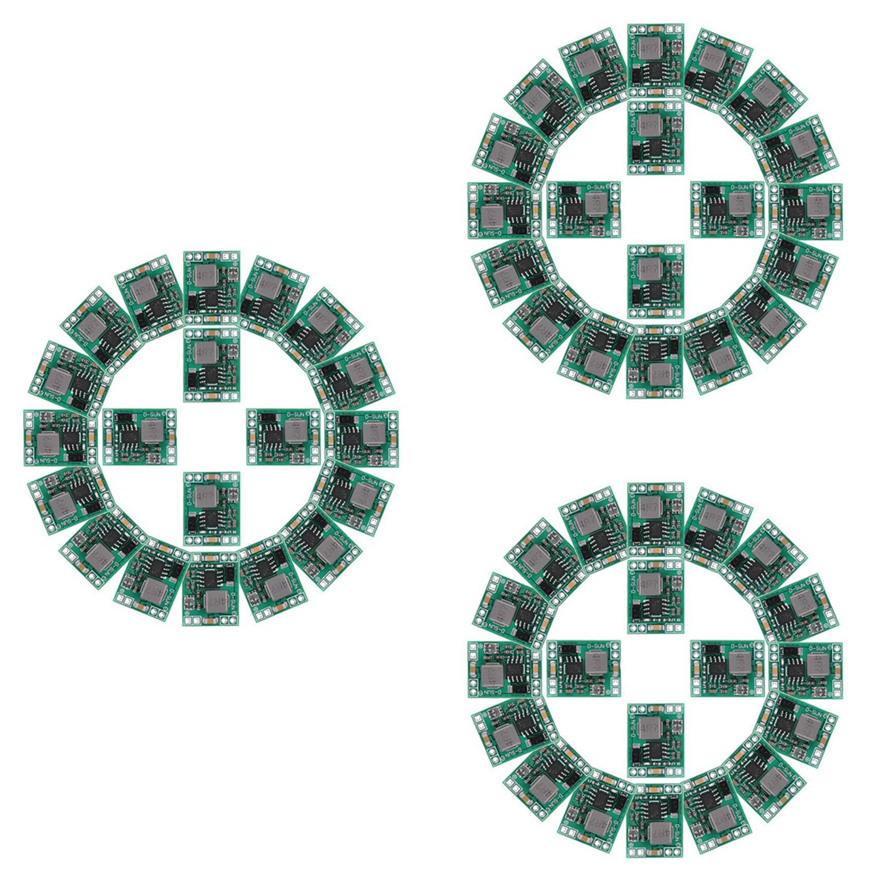 Kiudduy 60 Stück Mini MP1584EN DC-DC Buck Konverter Einstellbares Strom Versorgung Modul 24V Bis 12V 9V 5V 3V