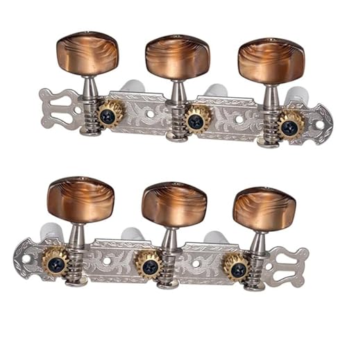 Strings Tuning Pegs Mechaniken Für Gitarre 2Pcs 1:18 Klassische Silber Gitarre Tuner Tuning Mechaniken Tasten Pegs Für Gitarre Teile