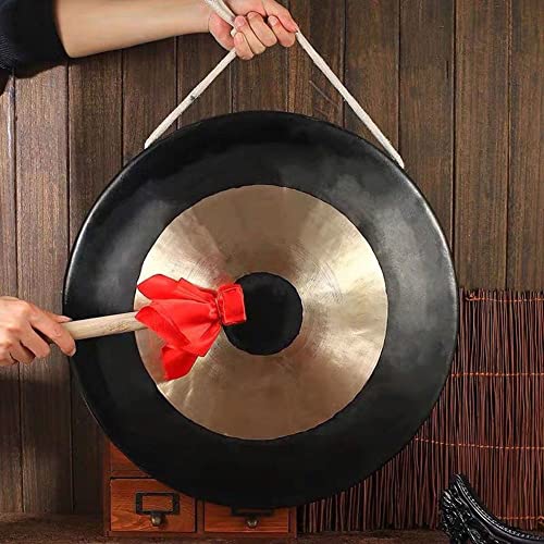 DOOKAA Chinesischer Gong Gong Mini-Gong 35 cm große Essensgongs mit Trommelstöcken, laute, super laute Windgongs, chinesische Handgongs, Becken, Messing, Kirchenoper, Percussion(Color:30,Size:)