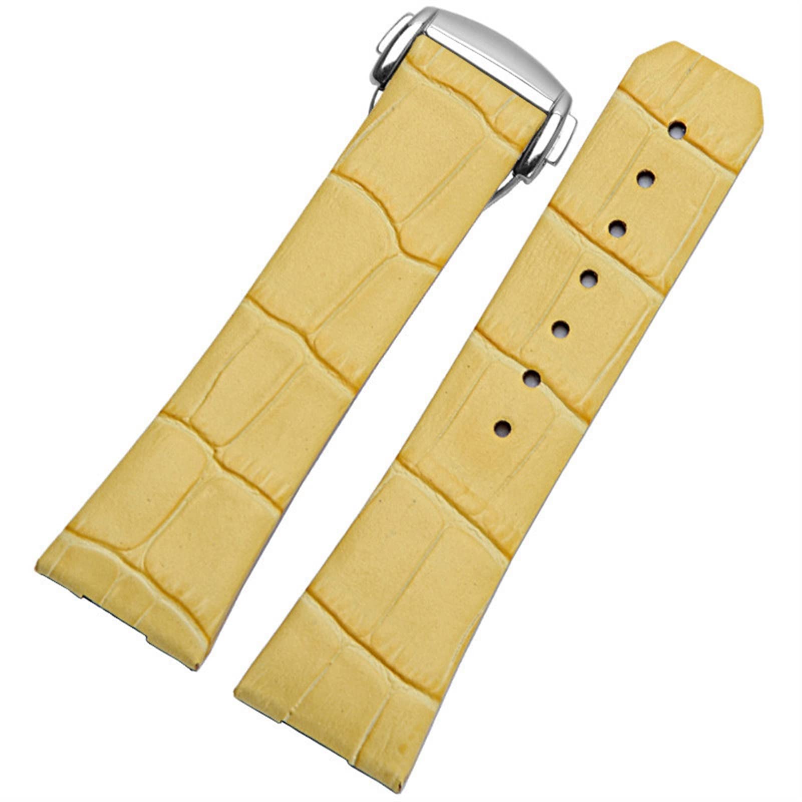 NEYENS Uhrenarmband aus echtem Leder für Omega Constellation Double Eagle Serie, Herren und Damen, 17 mm / 23 mm Uhrenarmband, 17mm gold Clasp, Achat