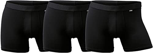 jbs Boxershorts enganliegend für Männer, Herren Unterhosen Boxershorts eng im Set, Enge Unterwäsche im 3er Pack, schwarz, S