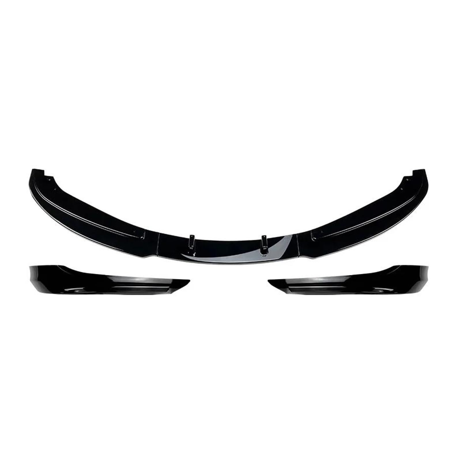 Splitter Frontspoiler Splitter Canard Lip Body Kit ABS Glanz Schwarz Carbon Fiber Für 3 Serie E90 E91 LCI Facelift 2007-2012 Frontlippe(Gloss Black)