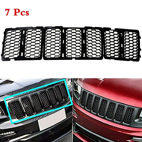 Kiudduy 6X Auto Schwarz Frontgrill Einsätze Trim Mesh Kit für Grand 2014-2016