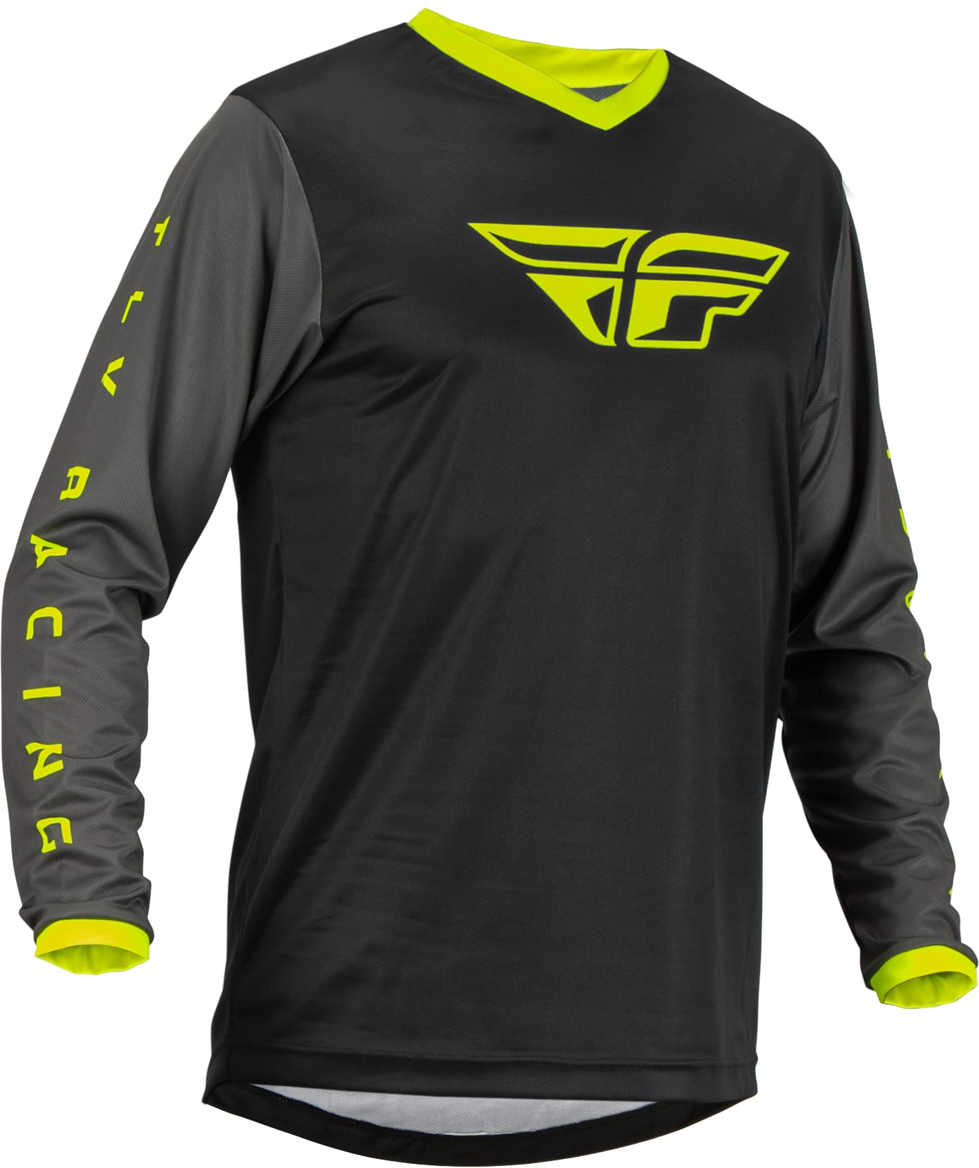 Fly MX-Jersey F-16 Black/Grey/Hi-Vis (54-XL)