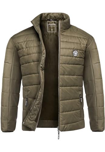 Amaci&Sons Herren Steppjacke Outdoor Basic Patch Jacke 9103 Olive M