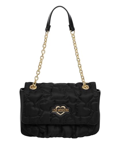 Love Moschino damen puffy heart Schultertasche black